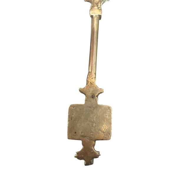 Handcrafted Ethiopian Brass Cross Orthodox Religious Artifact 10" Long - Picture 7 of 8